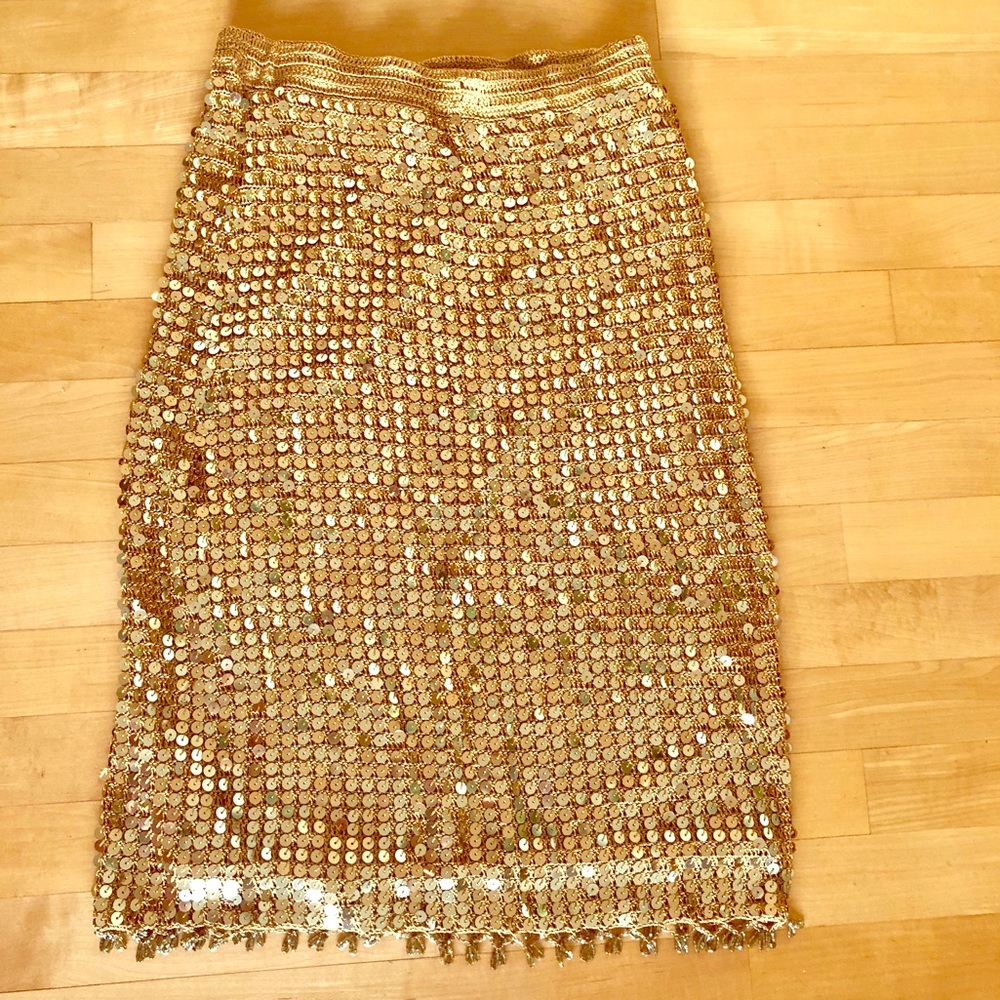 Betsy Johnson knitted sequined skirt